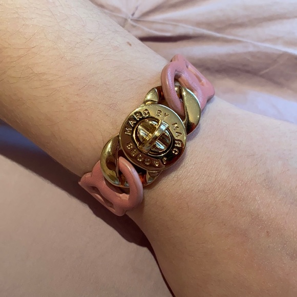 Marc Jacobs Jewelry - Marc Jacobs Pink Leather Bracelet